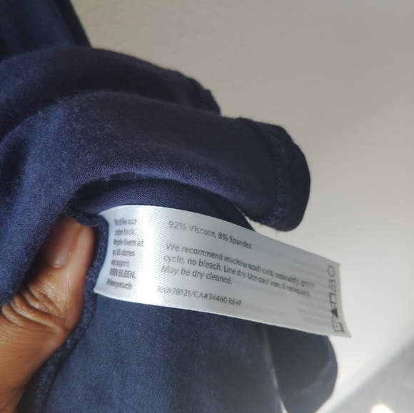 Eileen Fisher Navy Asymmetrical Dress - Picture 9 of 9